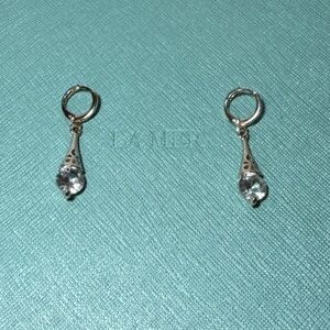 Silver Crystal drop Earrings
